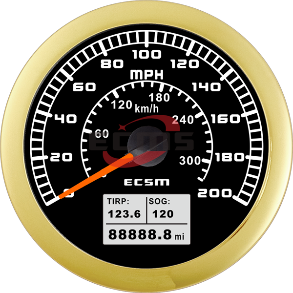 ECT-GPS speedometer 200MPH